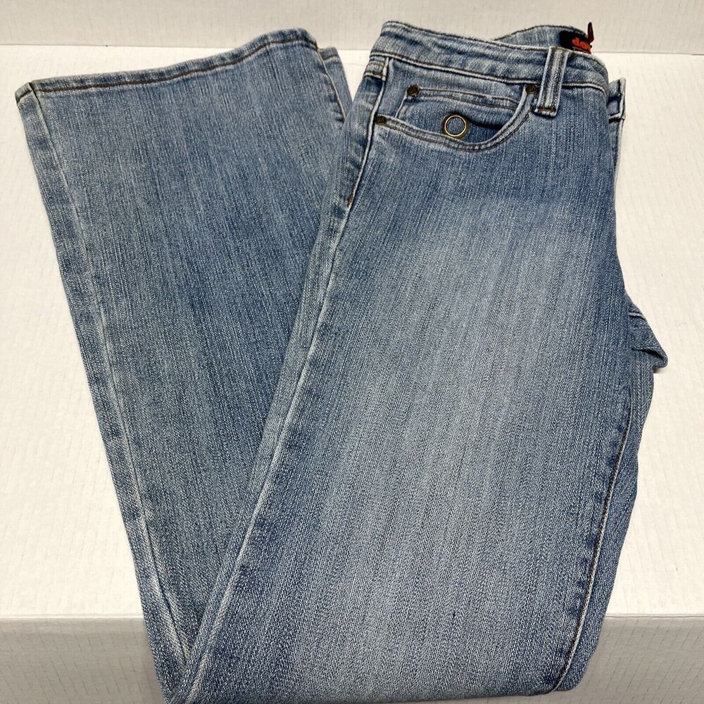 Dollhouse Light Wash Frare Leg 5 Pocket Jeans Size 9 x 32'